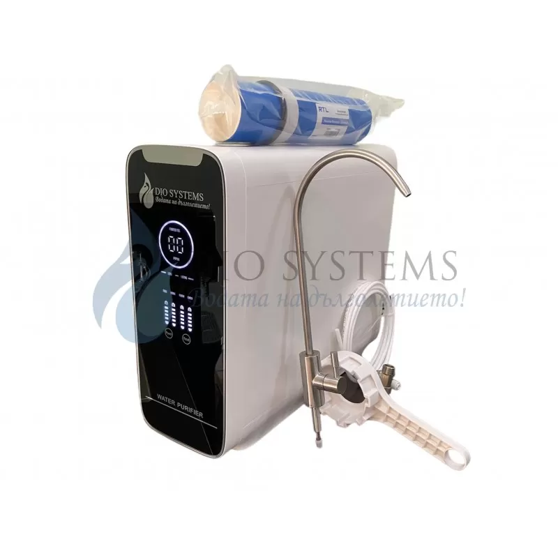 
                    Система с обратна осмоза RO600, без разширителен съд, 90 л/ч, LCD дисплей, TDS метър