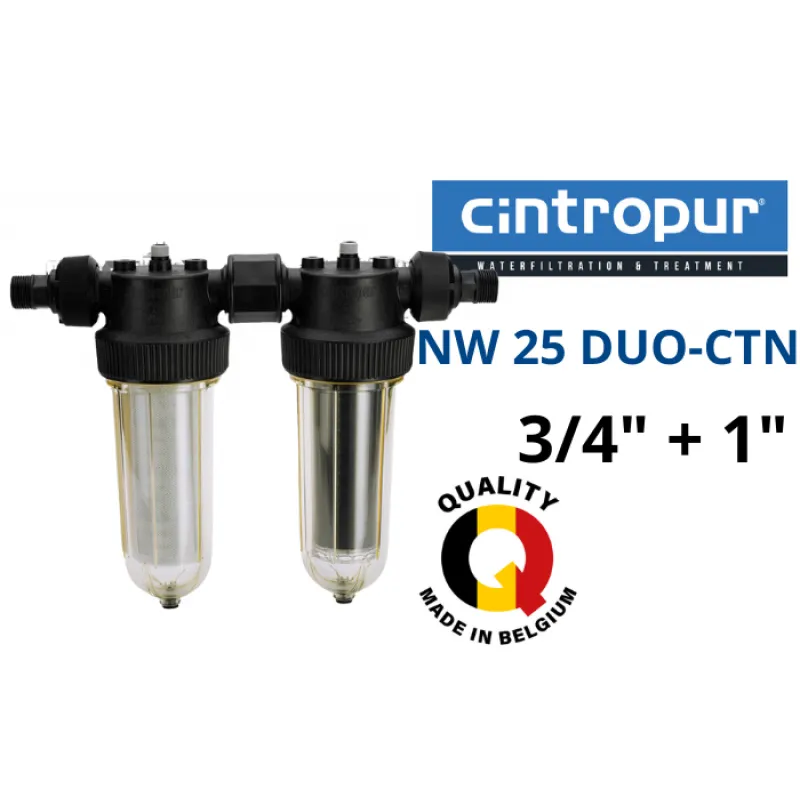 
                    Двуколонен филтър за вода Cintropur NW25 DUO, 3/4, 1"