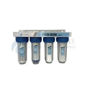 Филтър за вода, Четириколонен, 10"