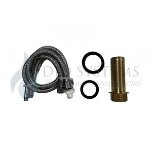 Смесител за вода 3в1, Топла, Студена и Пречистена вода, Квадратен, Черен