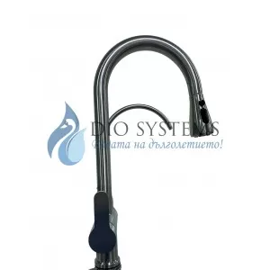 Смесител за вода с подвижна глава, 3в1, Топла, Студена и Пречистена вода, Неръждаема стомана