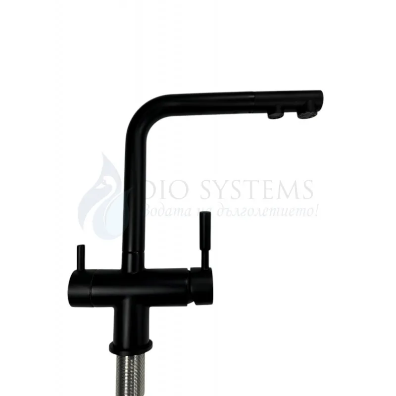 
                    Смесител за вода с подвижна глава, 3в1 , Черен Мат или Хром,  Модел 404