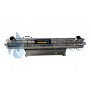Индустриален UV стерилизатор за вода 220W, 2", от неръждаема стомана, до 18000 л/ч